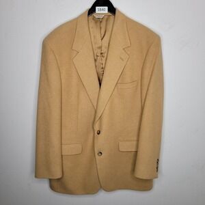 Bill‎ Blass Black Label Mens Camel Hair Jacket Blazer size 46 Brown Quiet Luxury